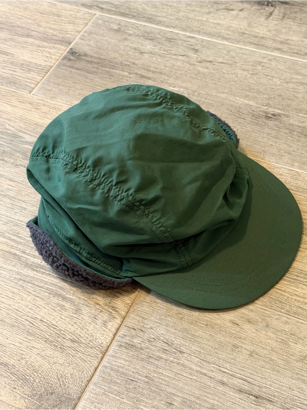 Vintage Green Polartec Fleece Lined Trapper Hat Gore-Tex Made In USA Size Medium